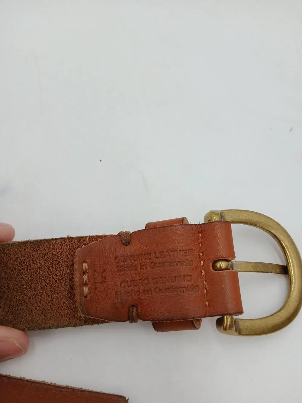 Brown Genuine Leather Belt Mens XL 45